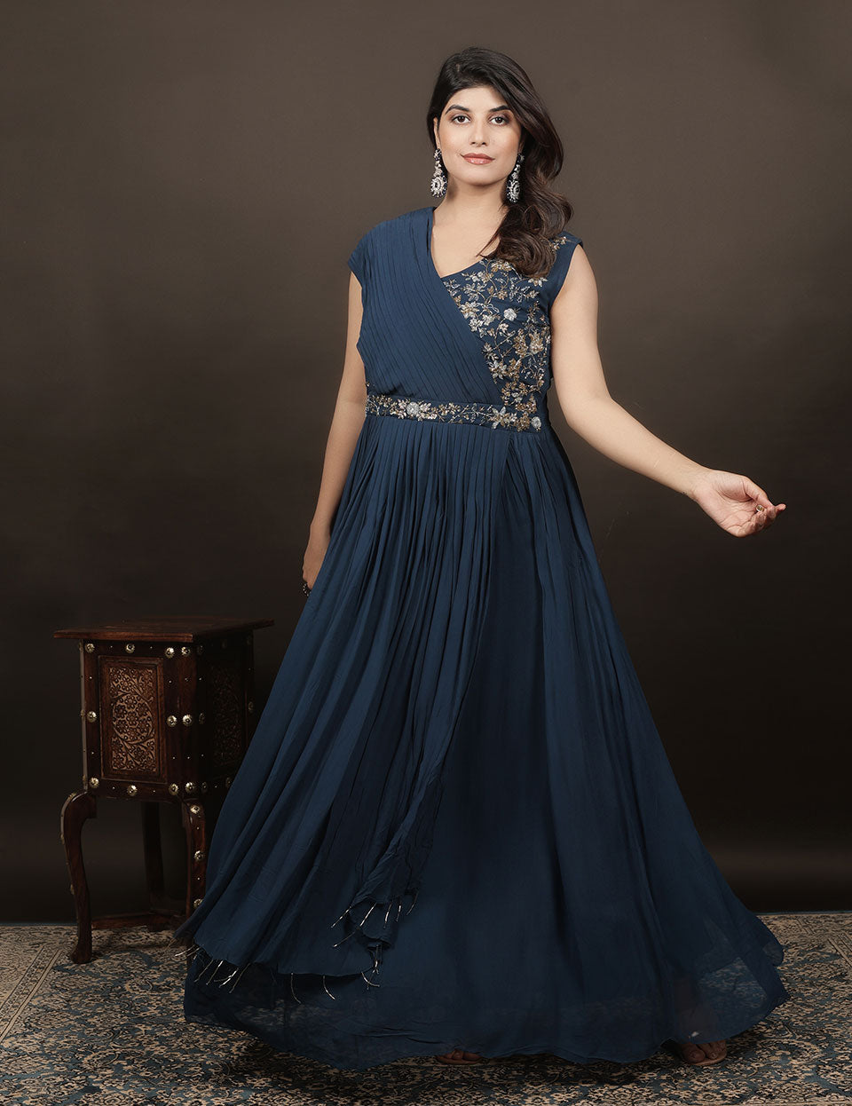 Blue Chiffon Gown